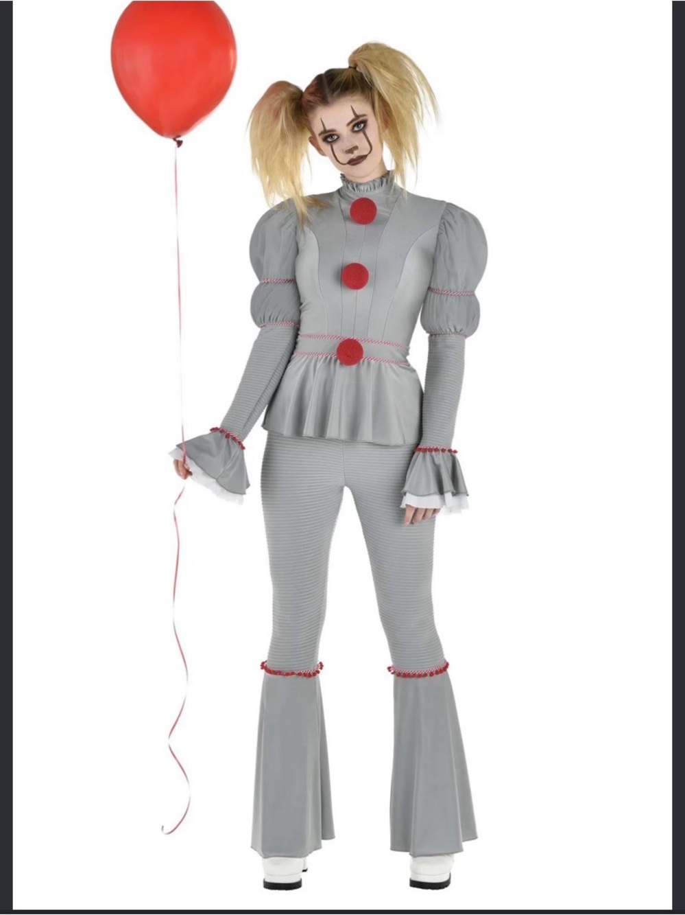 Amscan Women's IT Pennywise Clown Costume NWT Adult XXL 18-20